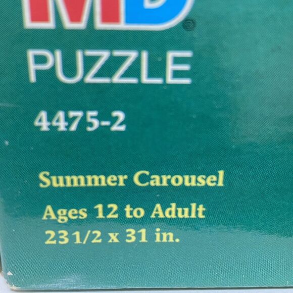 MB Alan Maley's Past Impressions Summer Carousel 1500 Piece Jigsaw Puzzle Sealed - Picture 6 of 6